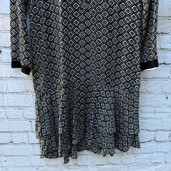 Diane Von Furstenberg Silk Dress Samuella Mini Shirt Printed Ruffle Size 0 - Picture 6 of 8